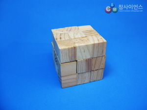 나무토막 입체퍼즐 원목 1.8x1.8x1.8cm 27조각-자료실(상세설명서첨부)
