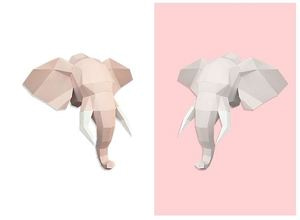 분홍코끼리/ 흰코끼리 만들기(DIY인테리어 소품 벽장식)