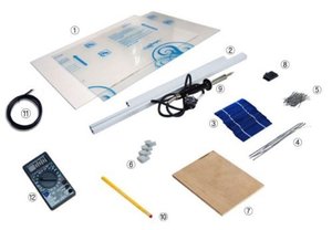 DIY 태양전지판만들기키트(12V배터리충전용) 7.5W 18V