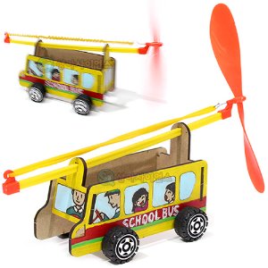 SA 고무동력 스쿨버스 풍력자동차(옵션선택!)